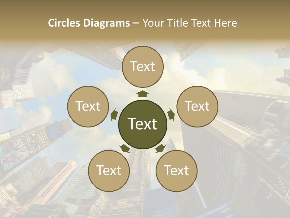 Skyscraper Cloud Office PowerPoint Template