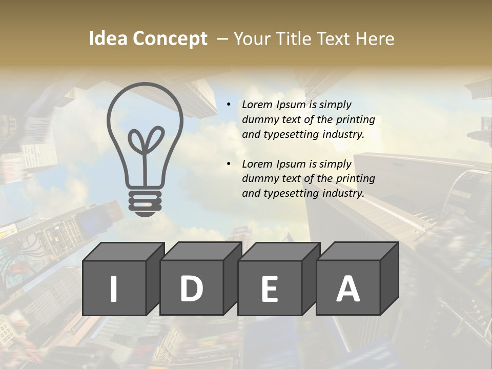 Skyscraper Cloud Office PowerPoint Template