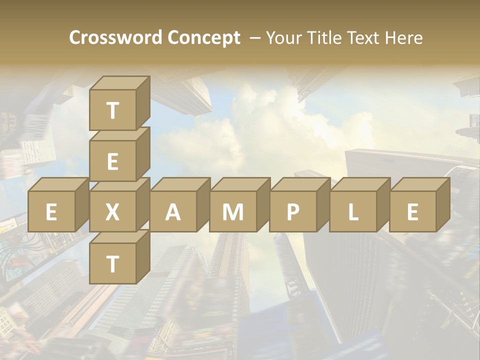 Skyscraper Cloud Office PowerPoint Template