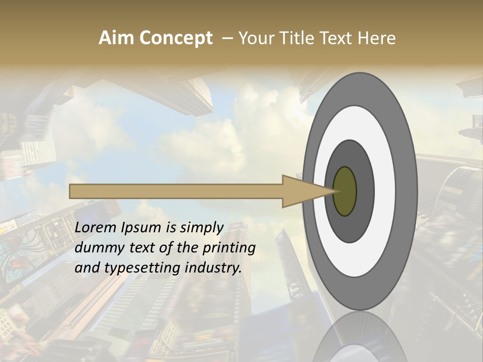 Skyscraper Cloud Office PowerPoint Template