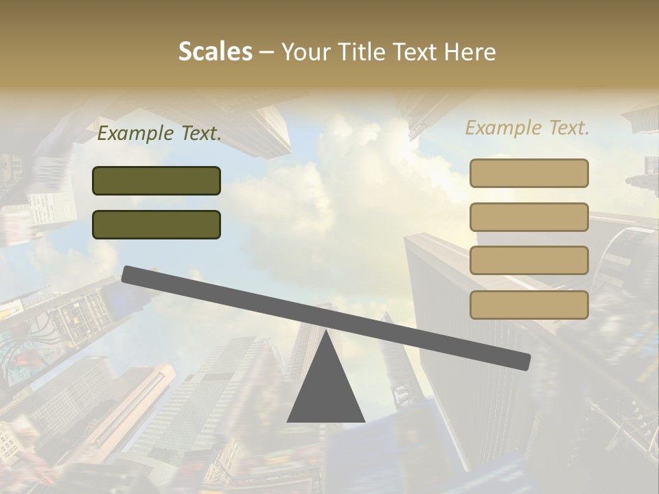 Skyscraper Cloud Office PowerPoint Template