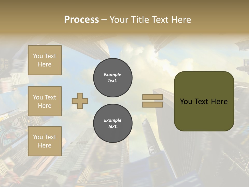 Skyscraper Cloud Office PowerPoint Template