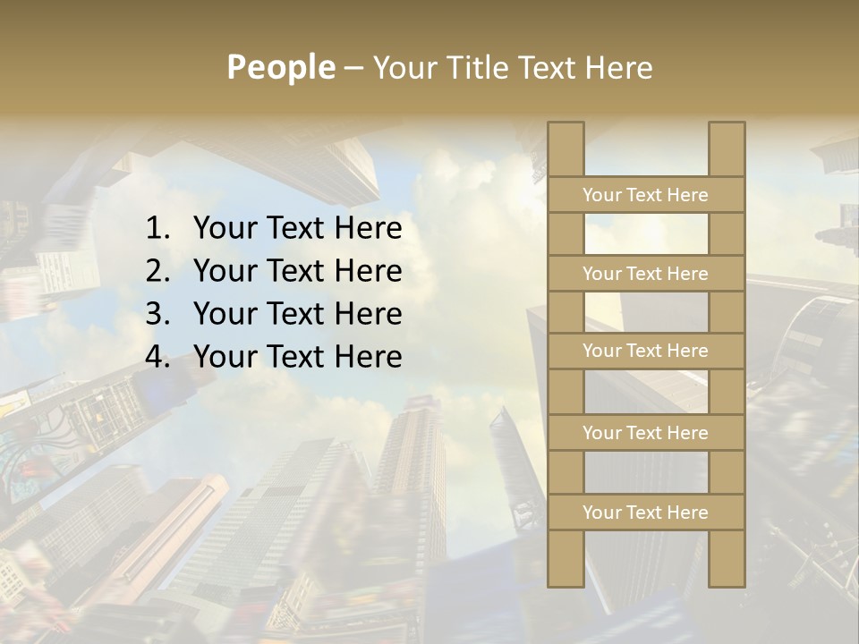 Skyscraper Cloud Office PowerPoint Template