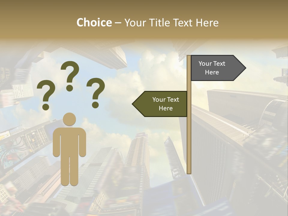 Skyscraper Cloud Office PowerPoint Template