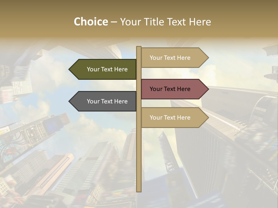 Skyscraper Cloud Office PowerPoint Template