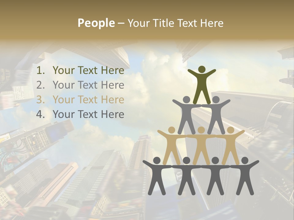 Skyscraper Cloud Office PowerPoint Template