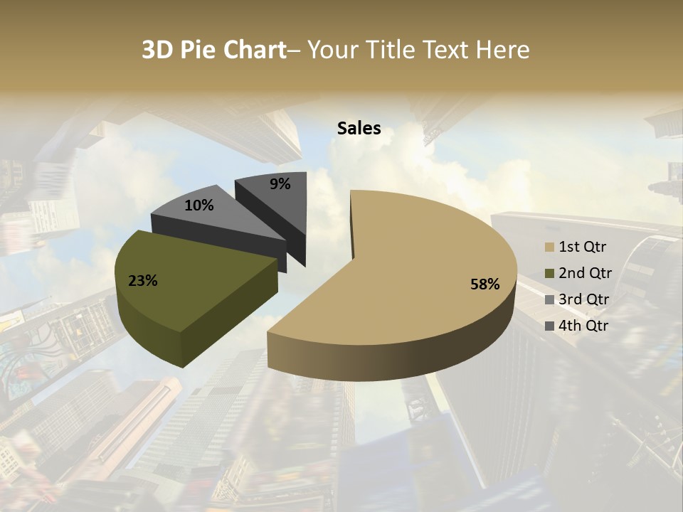 Skyscraper Cloud Office PowerPoint Template