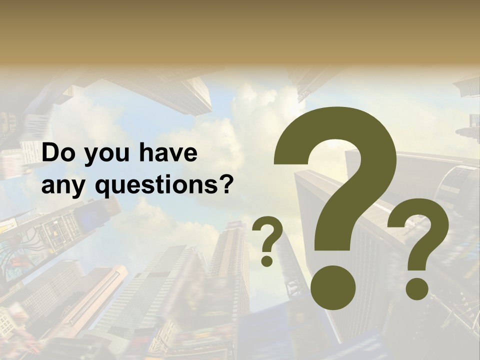 Skyscraper Cloud Office PowerPoint Template