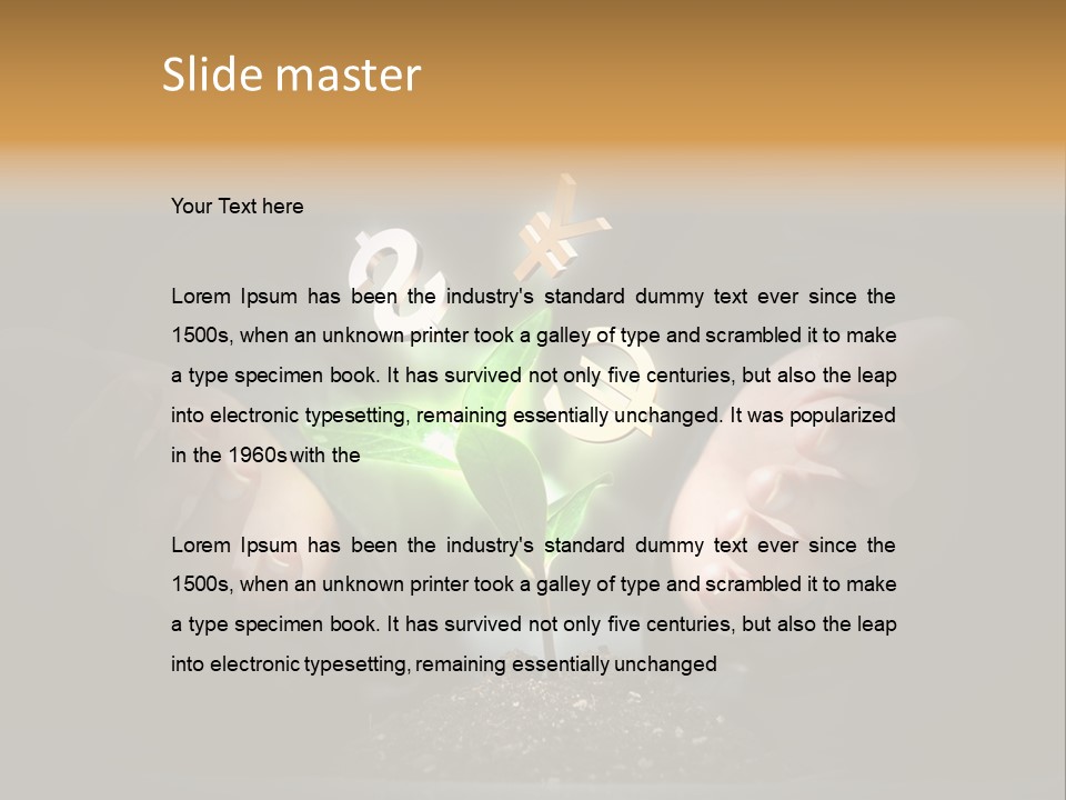 Money Currency Metaphor PowerPoint Template