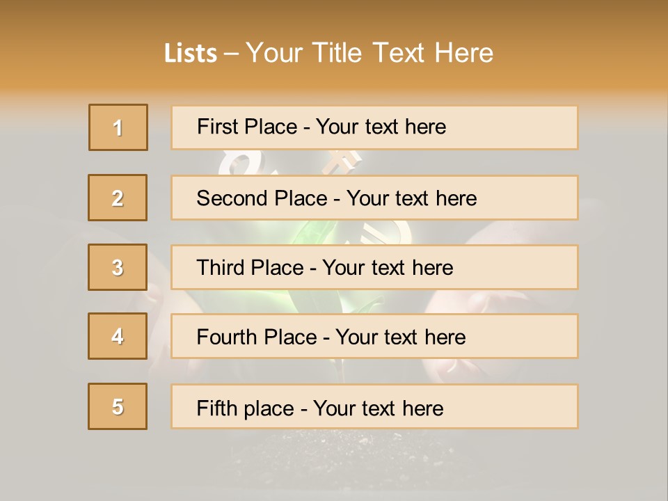 Money Currency Metaphor PowerPoint Template