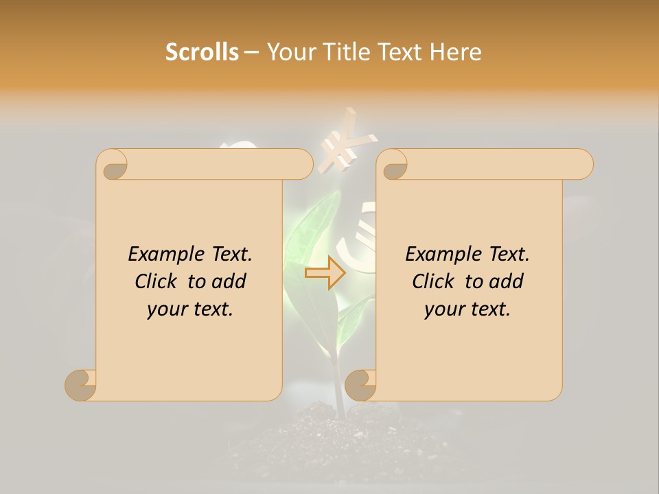 Money Currency Metaphor PowerPoint Template