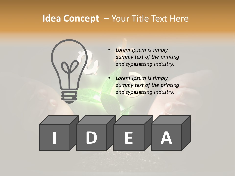 Money Currency Metaphor PowerPoint Template