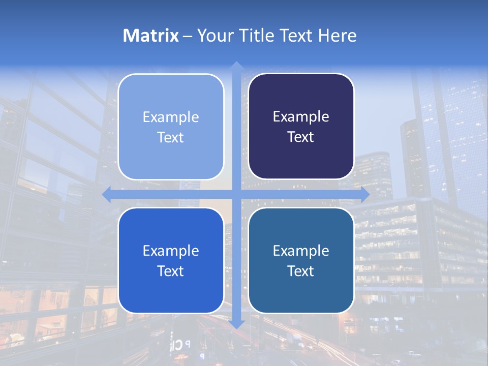 Building Night Skyscraper PowerPoint Template