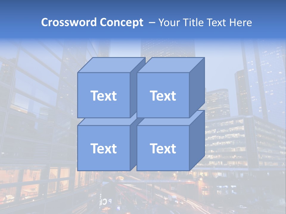 Building Night Skyscraper PowerPoint Template
