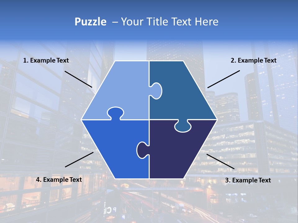 Building Night Skyscraper PowerPoint Template