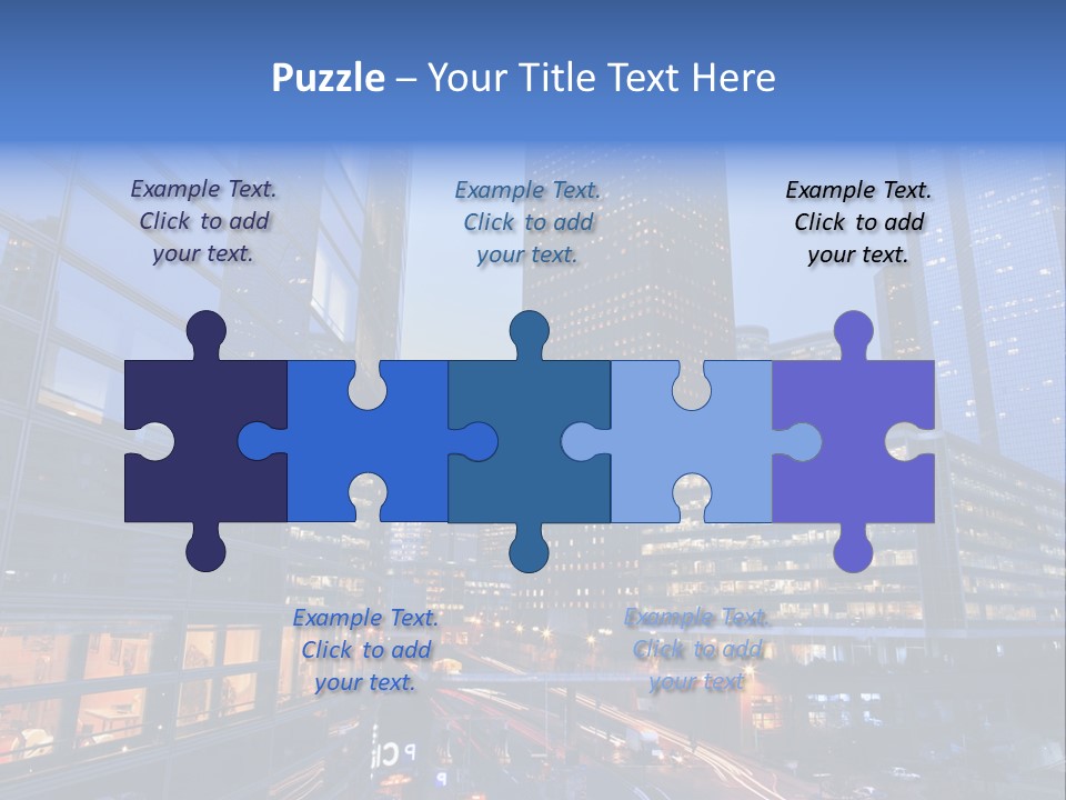 Building Night Skyscraper PowerPoint Template