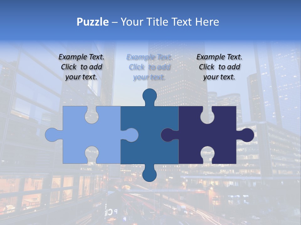 Building Night Skyscraper PowerPoint Template