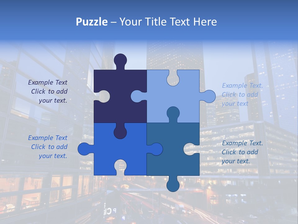 Building Night Skyscraper PowerPoint Template