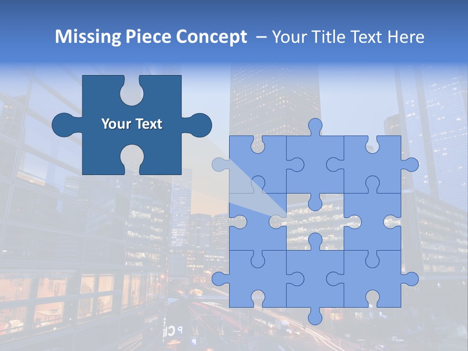 Building Night Skyscraper PowerPoint Template