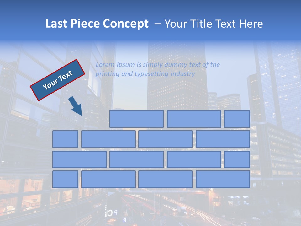 Building Night Skyscraper PowerPoint Template