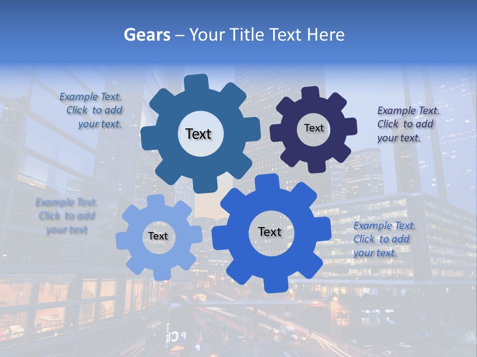 Building Night Skyscraper PowerPoint Template