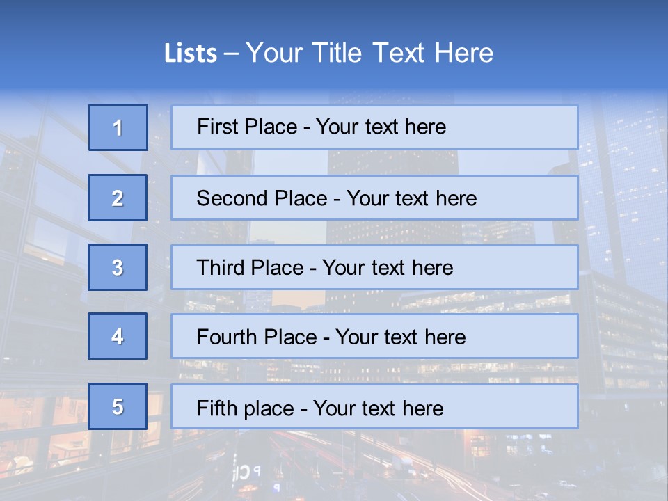 Building Night Skyscraper PowerPoint Template