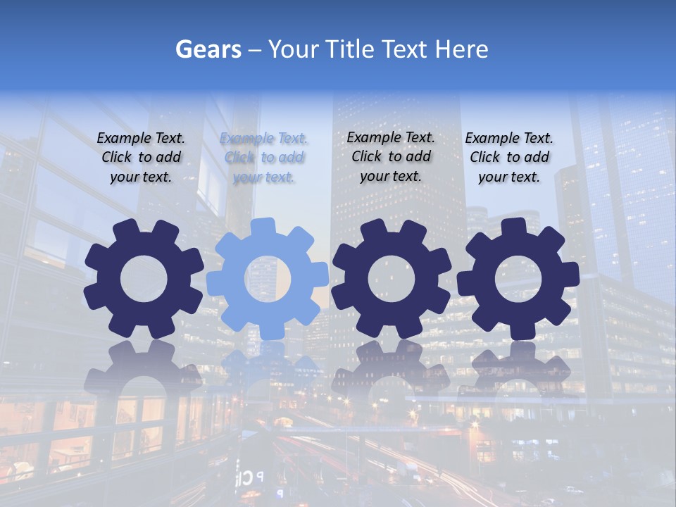 Building Night Skyscraper PowerPoint Template
