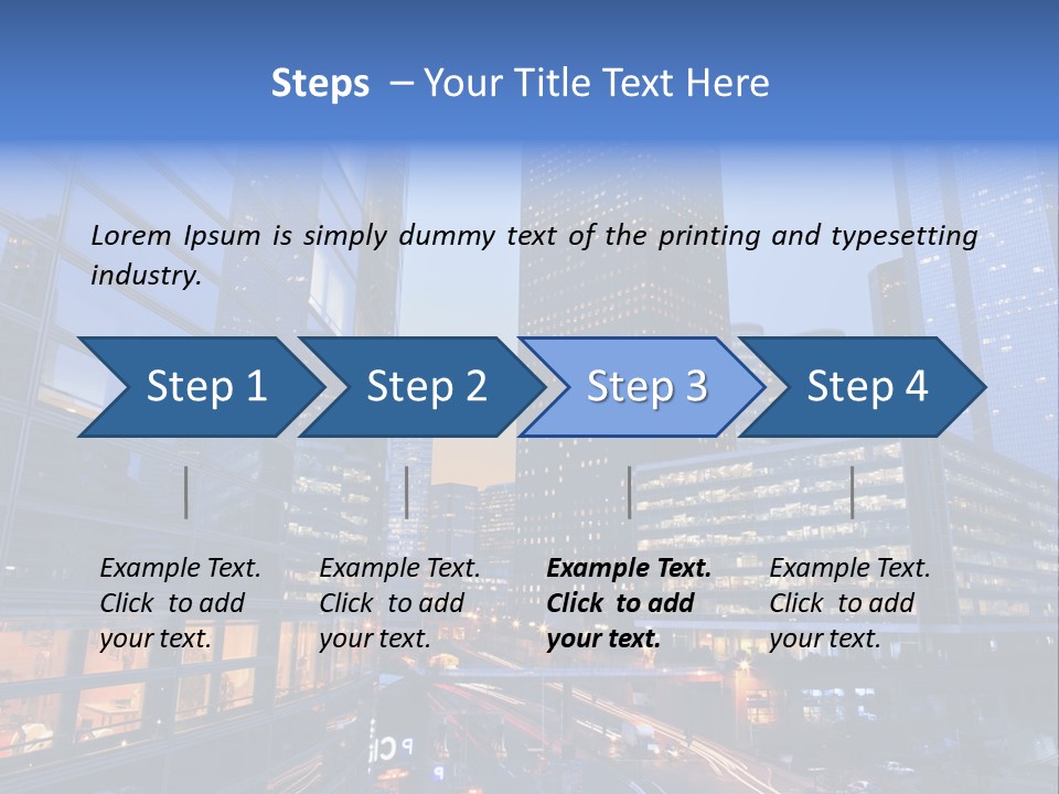 Building Night Skyscraper PowerPoint Template