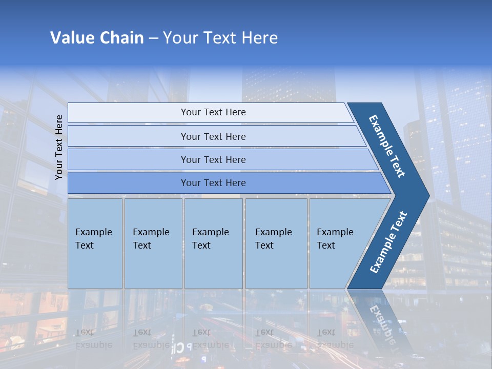 Building Night Skyscraper PowerPoint Template