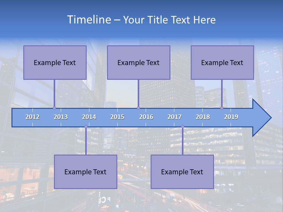 Building Night Skyscraper PowerPoint Template