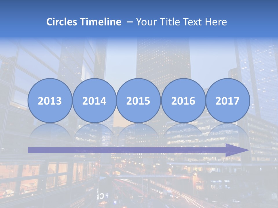Building Night Skyscraper PowerPoint Template