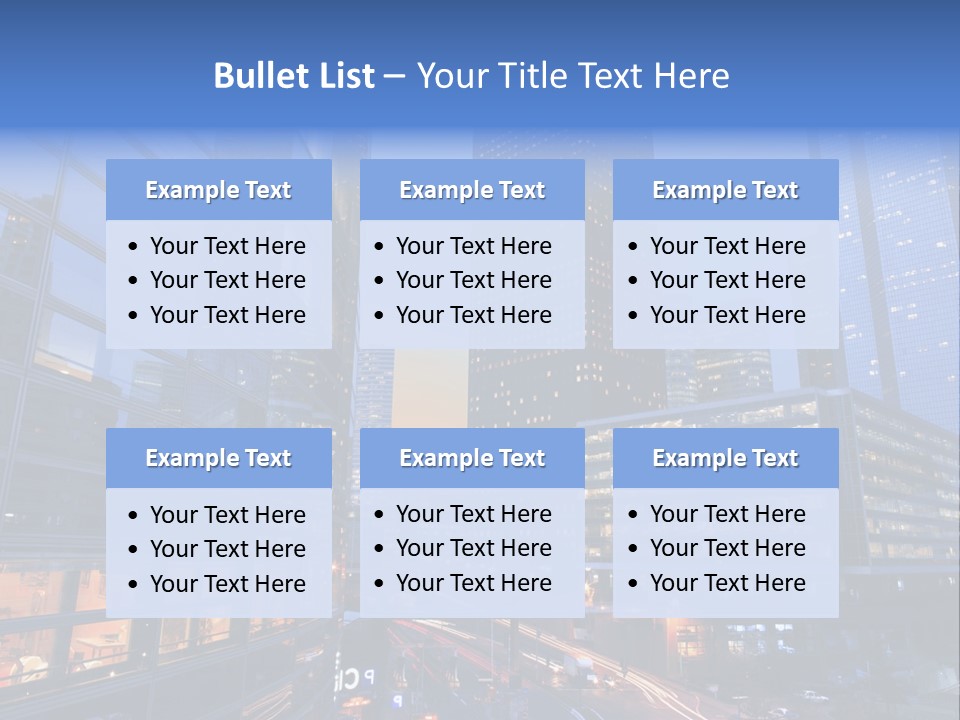Building Night Skyscraper PowerPoint Template