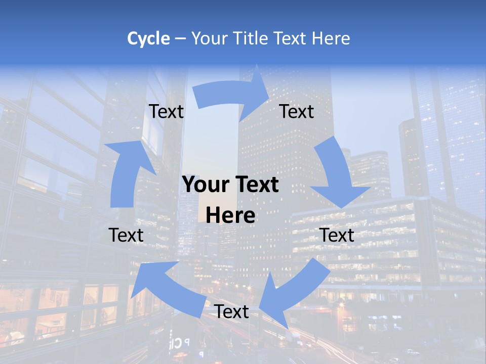 Building Night Skyscraper PowerPoint Template