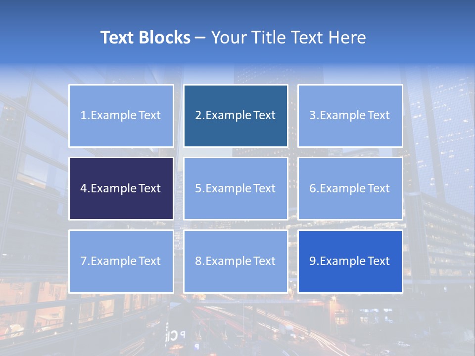Building Night Skyscraper PowerPoint Template