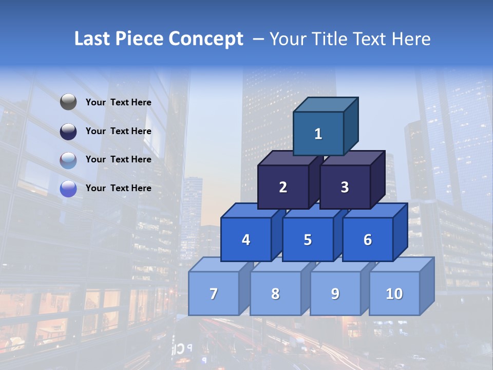 Building Night Skyscraper PowerPoint Template