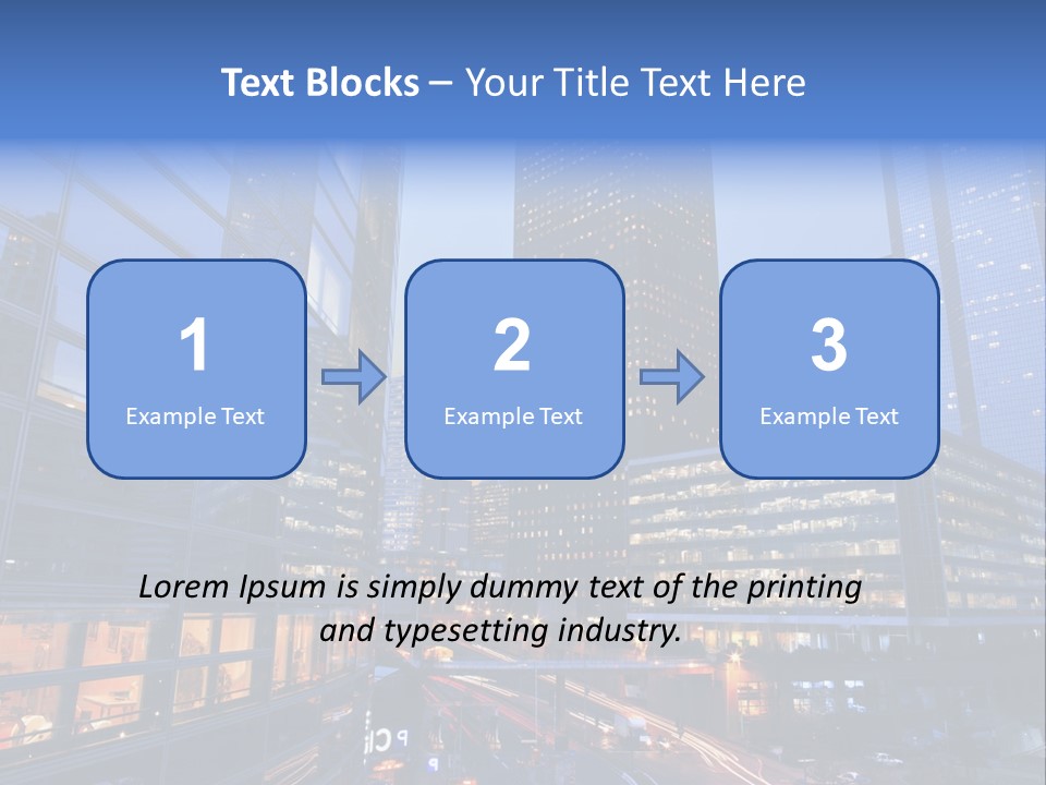 Building Night Skyscraper PowerPoint Template