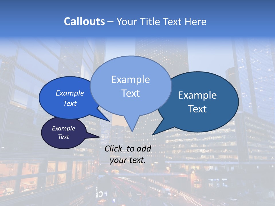 Building Night Skyscraper PowerPoint Template