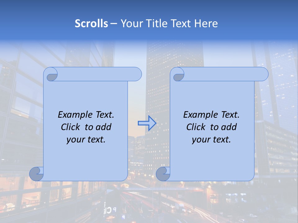 Building Night Skyscraper PowerPoint Template