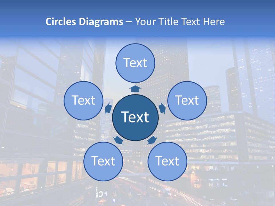 Building Night Skyscraper PowerPoint Template