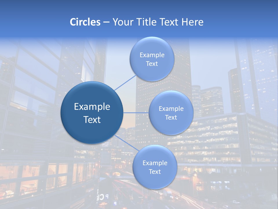 Building Night Skyscraper PowerPoint Template
