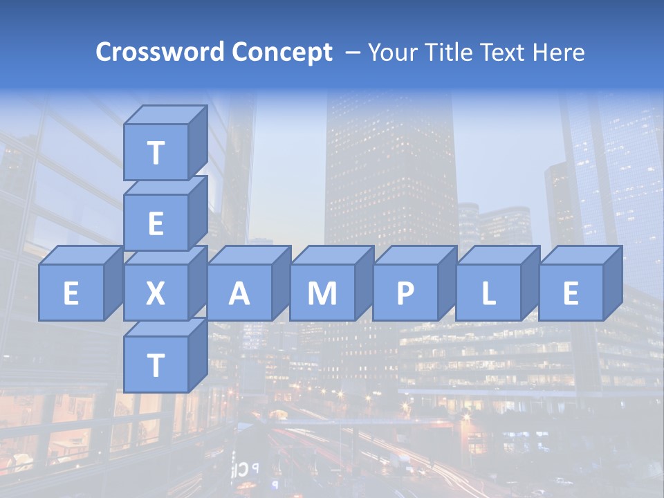 Building Night Skyscraper PowerPoint Template