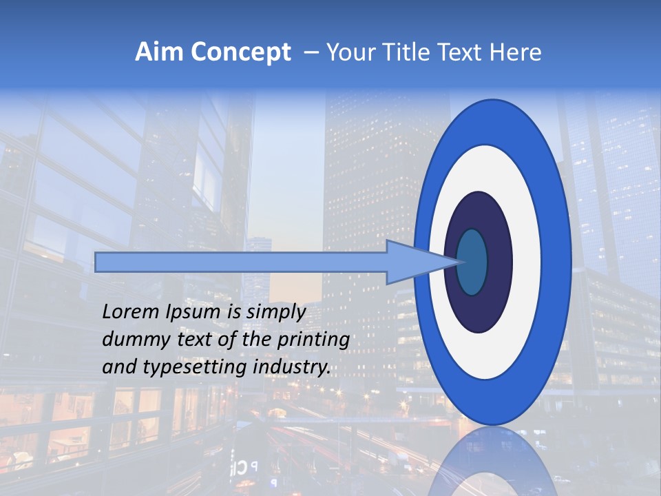 Building Night Skyscraper PowerPoint Template