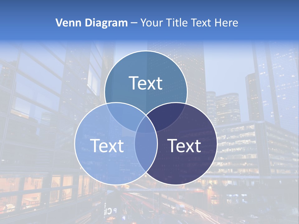 Building Night Skyscraper PowerPoint Template