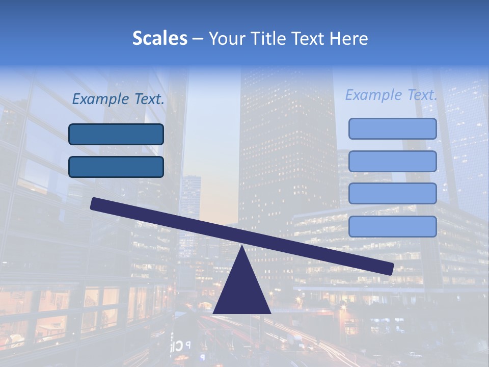 Building Night Skyscraper PowerPoint Template