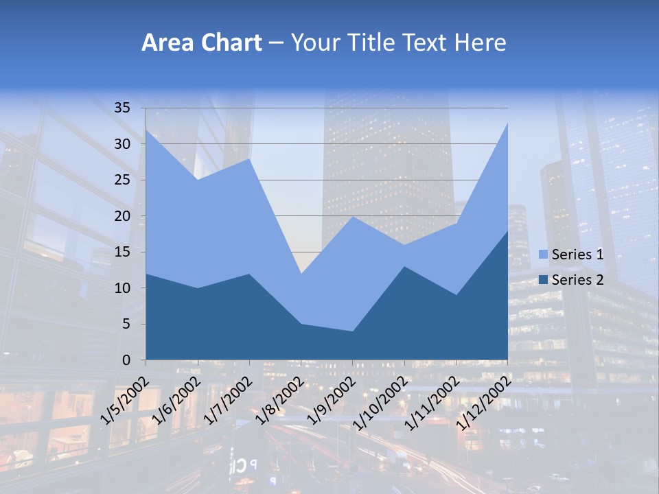 Building Night Skyscraper PowerPoint Template