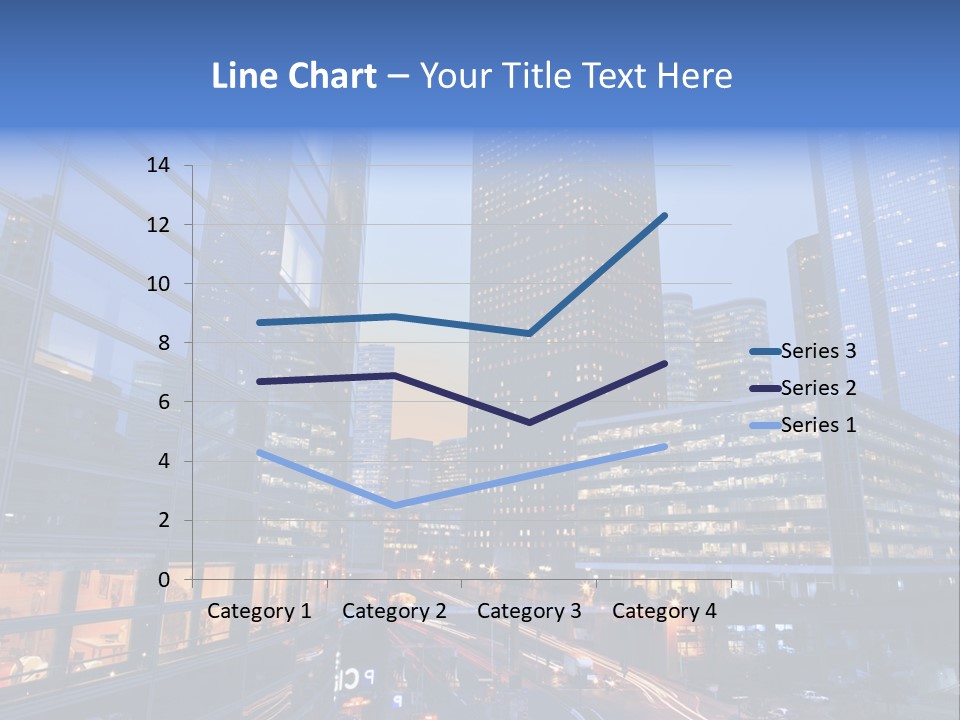Building Night Skyscraper PowerPoint Template