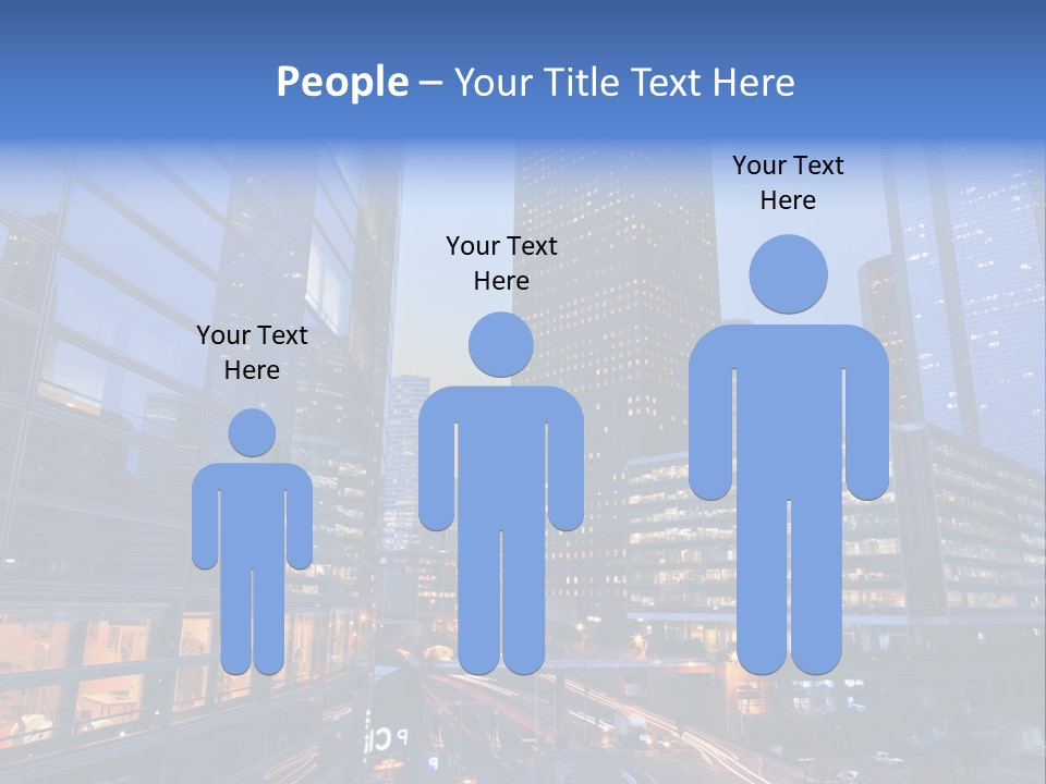 Building Night Skyscraper PowerPoint Template