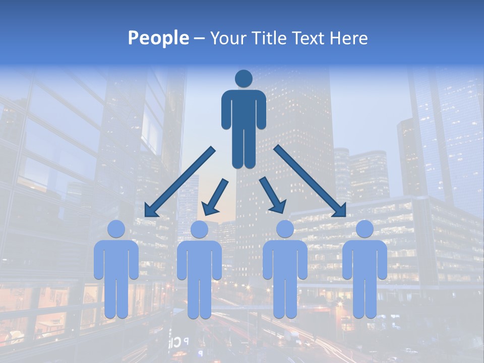 Building Night Skyscraper PowerPoint Template