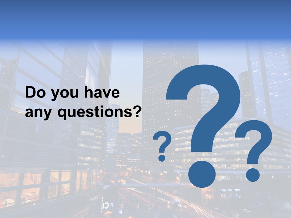 Building Night Skyscraper PowerPoint Template