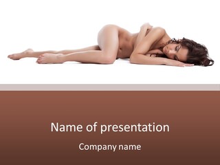 Caucasian Sensuality Pretty PowerPoint Template